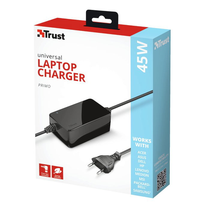 Trust Adaptador Universal para Portátil 45W Primo